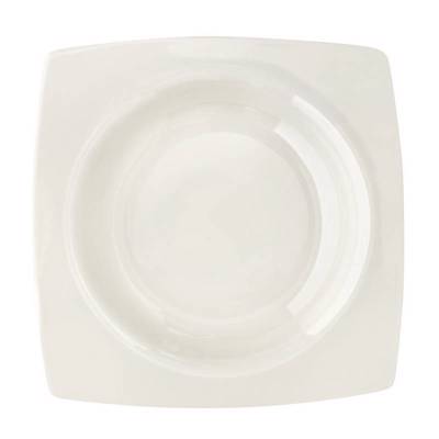 Cryspo Trio Πιάτο Βαθύ Πορσελάνης 23x23εκ 'Quadro Off White' 5530002